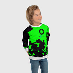 Свитшот детский Portal черный дым, цвет: 3D-белый — фото 2