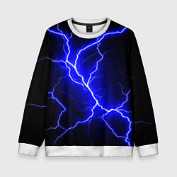Свитшот детский Color blue black, цвет: 3D-белый