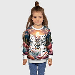 Свитшот детский Родина в сердце, цвет: 3D-белый — фото 2