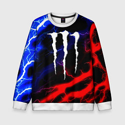 Детский свитшот Monster energy молнии неон