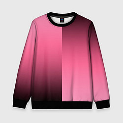 Детский свитшот Розовый с затемнением градиент пополам
