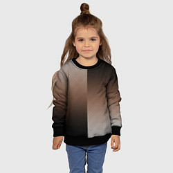 Свитшот детский Чёрно-коричневый текстурный градиент пополам, цвет: 3D-черный — фото 2