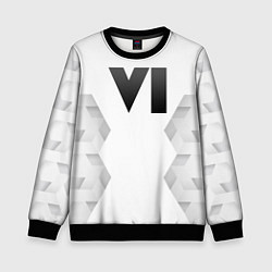 Свитшот детский GTA 6 white poly, цвет: 3D-черный