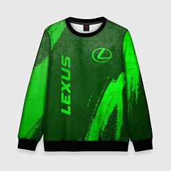 Детский свитшот Lexus - green gradient вертикально