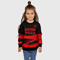 Свитшот детский Aston Villa - red gradient посередине, цвет: 3D-черный — фото 2