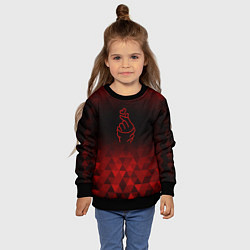Свитшот детский K Pop red poly, цвет: 3D-черный — фото 2