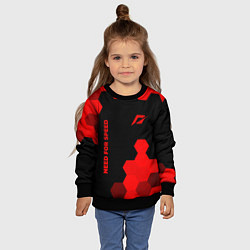 Свитшот детский Need for Speed - red gradient вертикально, цвет: 3D-черный — фото 2