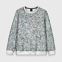 Свитшот детский Перламутровый серо-голубой паттерн, цвет: 3D-белый
