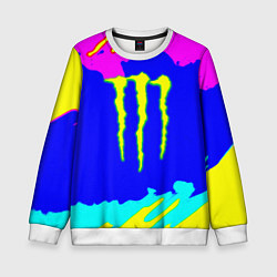 Свитшот детский Monster energy краски цветные, цвет: 3D-белый