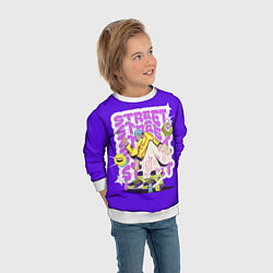 Свитшот детский Street Y2K girl violet, цвет: 3D-белый — фото 2