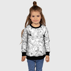 Свитшот детский Птицы Сирин, цвет: 3D-черный — фото 2