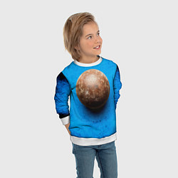 Свитшот детский Ядро для талкания на синем, цвет: 3D-белый — фото 2