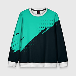 Свитшот детский Color black light blue, цвет: 3D-белый