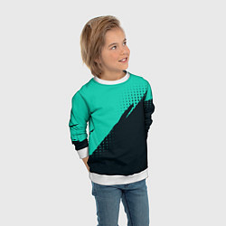 Свитшот детский Color black light blue, цвет: 3D-белый — фото 2