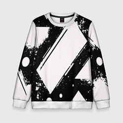 Свитшот детский Color black white, цвет: 3D-белый