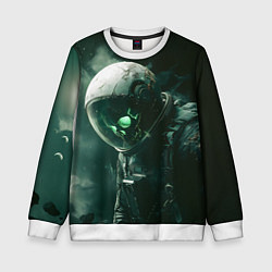 Детский свитшот Скелет космонавта в космосе