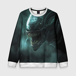 Свитшот детский Чужой в космосе, цвет: 3D-белый