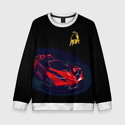 Свитшот детский Lamborghini Diverso - motorsport, цвет: 3D-белый