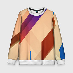 Свитшот детский Multicolored, цвет: 3D-белый