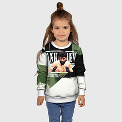 Свитшот детский Магомед Анкалаев боец ММА, цвет: 3D-белый — фото 2