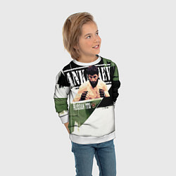 Свитшот детский Магомед Анкалаев боец ММА, цвет: 3D-белый — фото 2