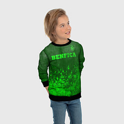 Свитшот детский Benfica - green gradient посередине, цвет: 3D-черный — фото 2
