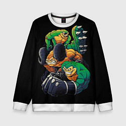 Свитшот детский Battletoads trio, цвет: 3D-белый