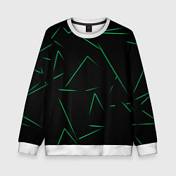 Детский свитшот Color light green line