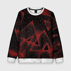 Свитшот детский Triangles with dots, цвет: 3D-белый