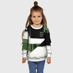 Свитшот детский Tank логотип машины, цвет: 3D-белый — фото 2