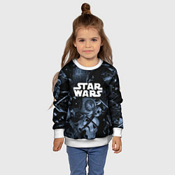 Свитшот детский Star wars персонажи из звездных войн, цвет: 3D-белый — фото 2