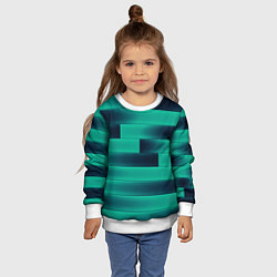 Свитшот детский Color light blue square, цвет: 3D-белый — фото 2