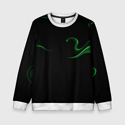 Свитшот детский Color green abstraction, цвет: 3D-белый