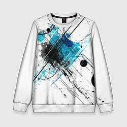 Свитшот детский Абстракция цвета, цвет: 3D-белый