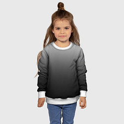 Свитшот детский Текстурированный градиент тёмно-серый, цвет: 3D-белый — фото 2