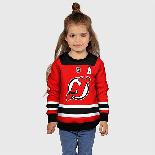 Детский свитшот Ковальчук - Нью Джерси Девилз / 3D-Черный – фото 4