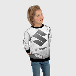 Свитшот детский Suzuki - white gradient, цвет: 3D-черный — фото 2
