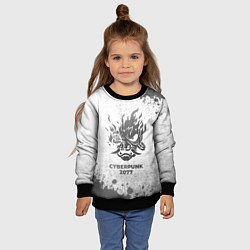 Свитшот детский Cyberpunk 2077 - white gradient, цвет: 3D-черный — фото 2