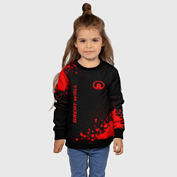 Свитшот детский Great Wall - red gradient вертикально, цвет: 3D-черный — фото 2