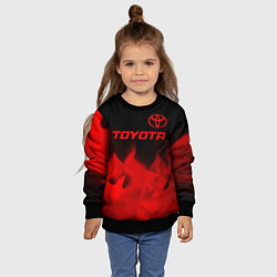 Свитшот детский Toyota - red gradient посередине, цвет: 3D-черный — фото 2