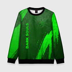 Свитшот детский Dark Souls - green gradient вертикально, цвет: 3D-черный