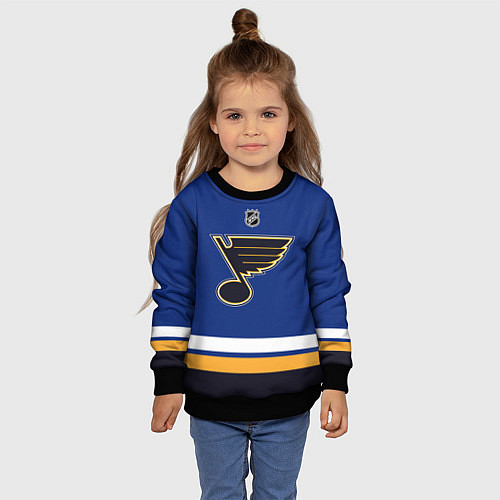 Детский свитшот St Louis Blues - NHL team / 3D-Черный – фото 4