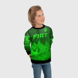 Свитшот детский Fiat - green gradient посередине, цвет: 3D-черный — фото 2