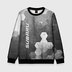 Свитшот детский Subaru - grey gradient вертикально, цвет: 3D-черный