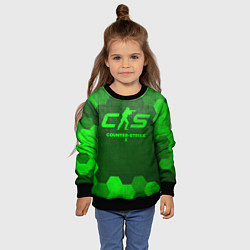 Свитшот детский Counter-Strike 2 - green gradient, цвет: 3D-черный — фото 2