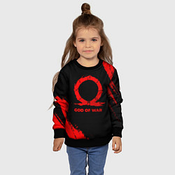 Свитшот детский God of War - red gradient, цвет: 3D-черный — фото 2