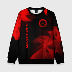 Детский свитшот Mercedes - red gradient вертикально