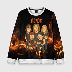 Детский свитшот ACDC в мультяшном стиле