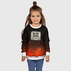 Свитшот детский ACDC лого на кассете, цвет: 3D-белый — фото 2