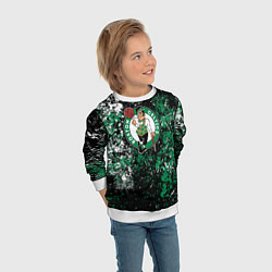 Свитшот детский Boston Celtics basketball, цвет: 3D-белый — фото 2